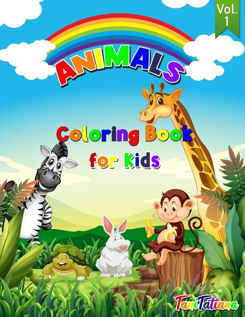 Front cover_Animals Coloring Book For Kids Vol. 1