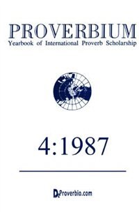 Proverbium: Yearbook Of International Proverb Scholarship