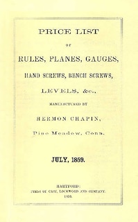 Front cover_H. Chapin 1859 Price List
