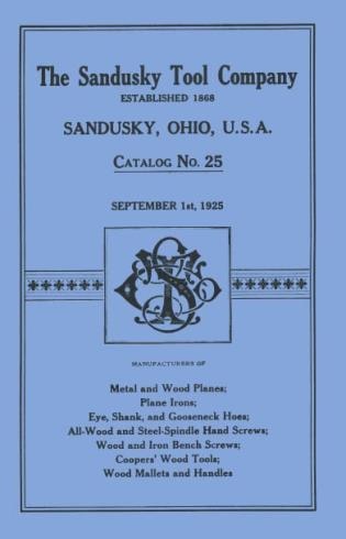 Front cover_Sandusky Tool Co. 1925 Catalog