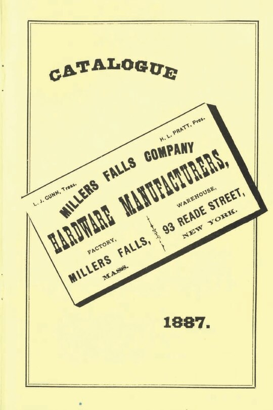 Couverture_Millers Falls Co. 1887 Catalog