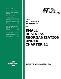 Couverture_The Attorney's Handbook on Small Business Reorganization Under Chapter 11