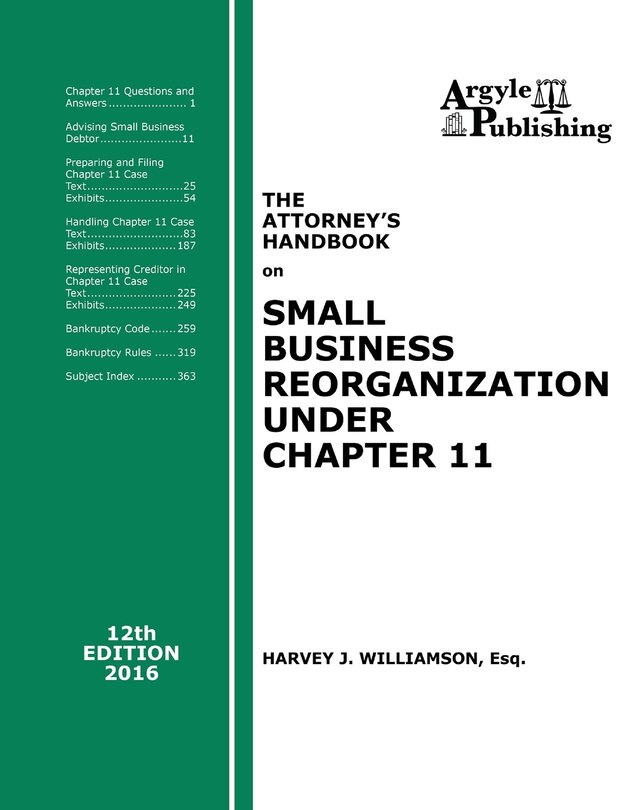 Couverture_The Attorney's Handbook on Small Business Reorganization Under Chapter 11