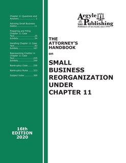 Couverture_The Attorney's Handbook on Small Business Reorganization Under Chapter 11