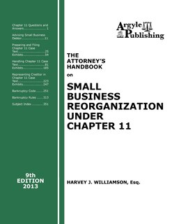Couverture_The Attorney's Handbook on Small Business Reorganization Under Chapter 11 (2013)