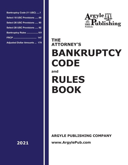 Couverture_The Attorney's Bankruptcy Code and Rules Book (2021)