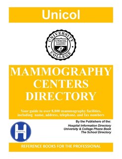 Couverture_Mammography Centers Directory, 2024 Edition