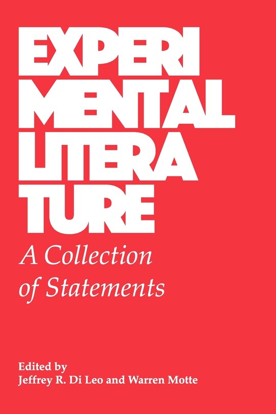 Front cover_Experimental Literature: A Collection of Statements