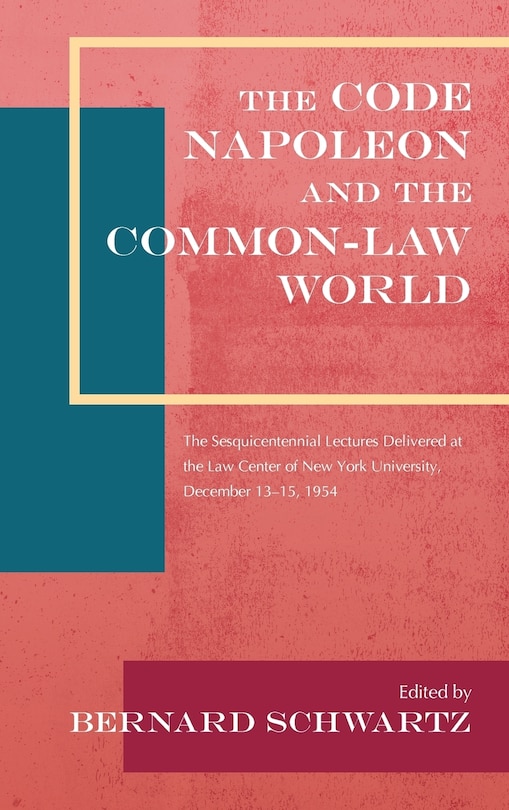 Front cover_The Code Napoleon and the Common-Law World