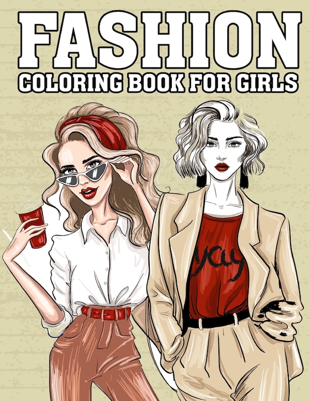 Front cover_Fashion Coloring Book For Girls