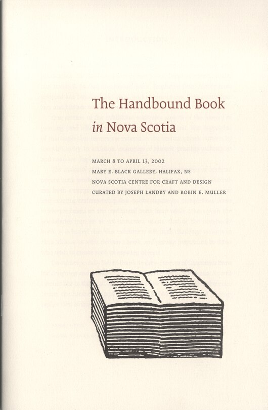 Front cover_The Handbound Book in Nova Scotia