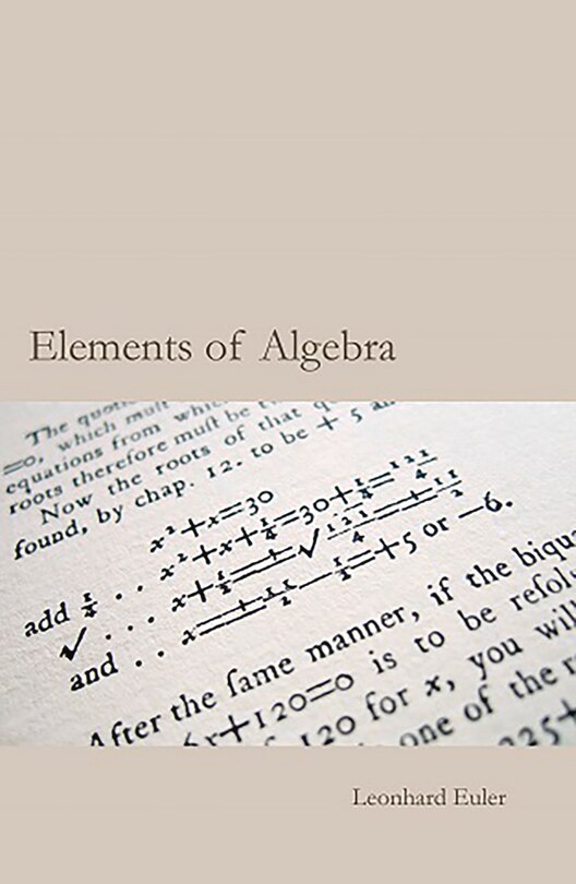 Couverture_Euler's Elements Of Algebra