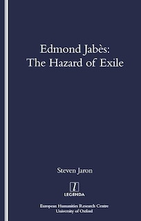 Couverture_Edmond Jabes and the Hazard of Exile