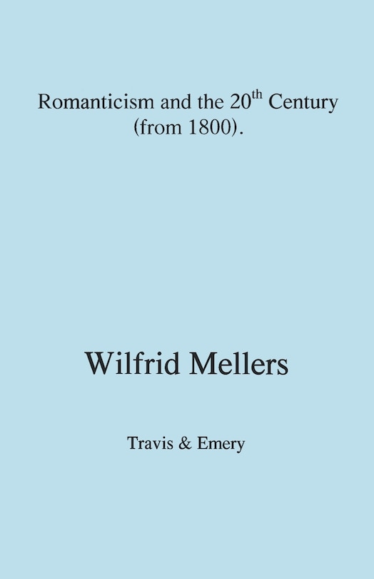 Front cover_Romanticism and the Twentieth Century (from 1800)