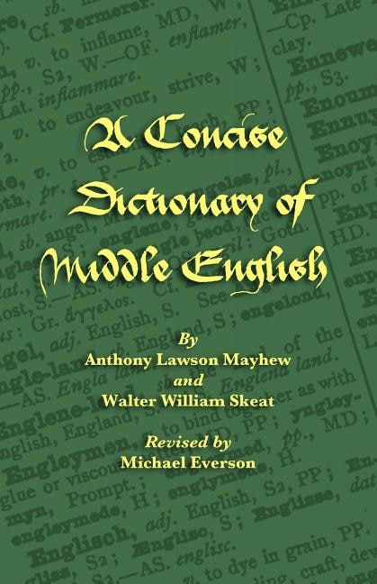 Front cover_A Concise Dictionary of Middle English