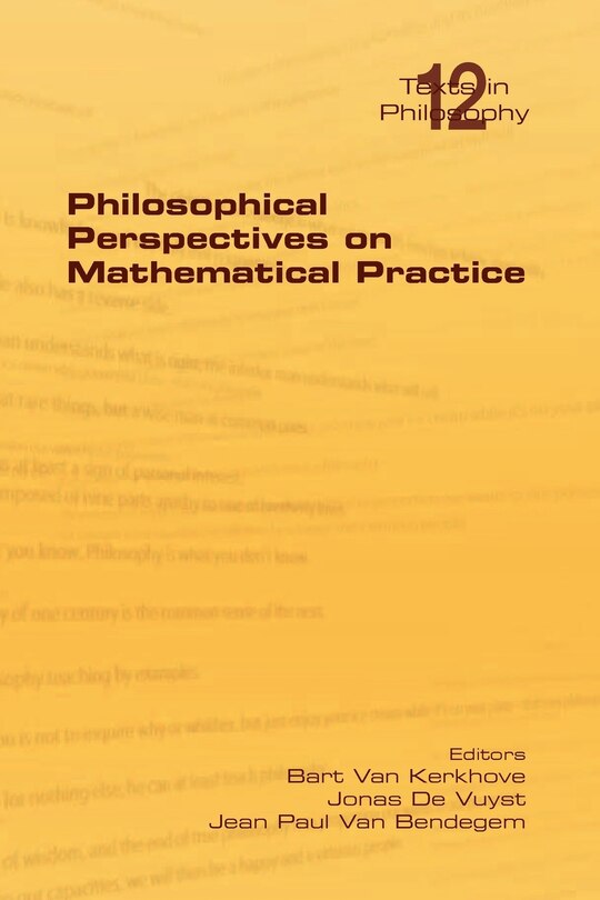Front cover_Philosophical Perspectives on Mathematical Practice