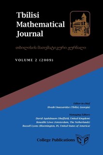 Couverture_Tbilisi Mathematical Journal Volume 2 (2009)