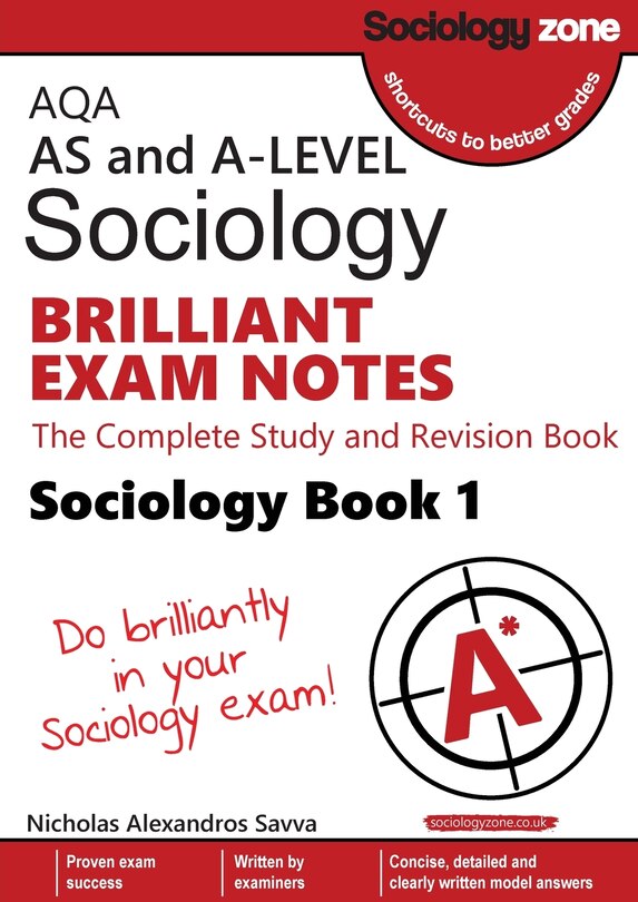 Couverture_AQA AS and A-level Sociology BRILLIANT EXAM NOTES (Book 1)