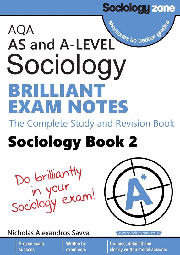 Front cover_AQA A-level Sociology BRILLIANT EXAM NOTES (Book 2)