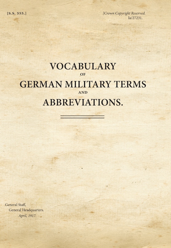 Couverture_Vocabulary Of German Military Terms And Abbreviations