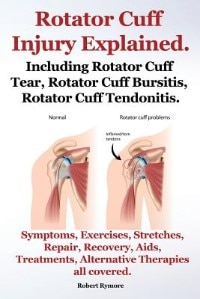 Front cover_Rotator Cuff Injury Explained. Including Rotator Cuff Tear, Rotator Cuff Bursitis, Rotator Cuff Tendonitis. Symptoms, Exercises, Stretches, Repair, Re