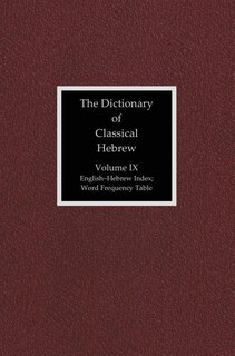 Front cover_The Dictionary of Classical Hebrew, Volume 9