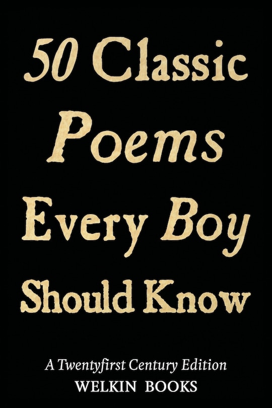 Couverture_50 Classic Poems Every Boy Should Know