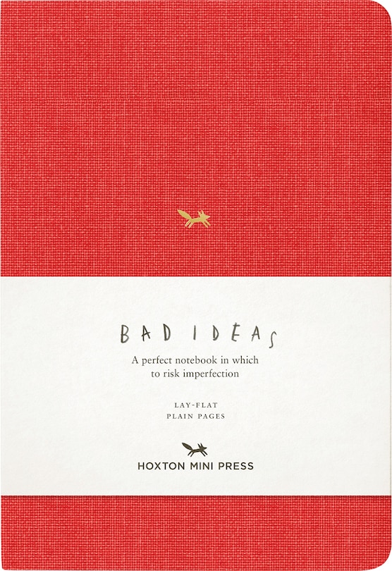 A Notebook for Bad Ideas: Red/Unlined: A perfect notebook in which to risk imperfection