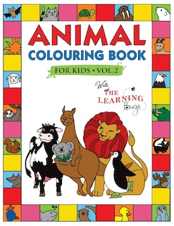 Front cover_Animal Colouring Book for Kids with The Learning Bugs Vol.2
