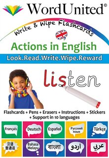 Couverture_Actions In English - Write & Wipe Flashcards