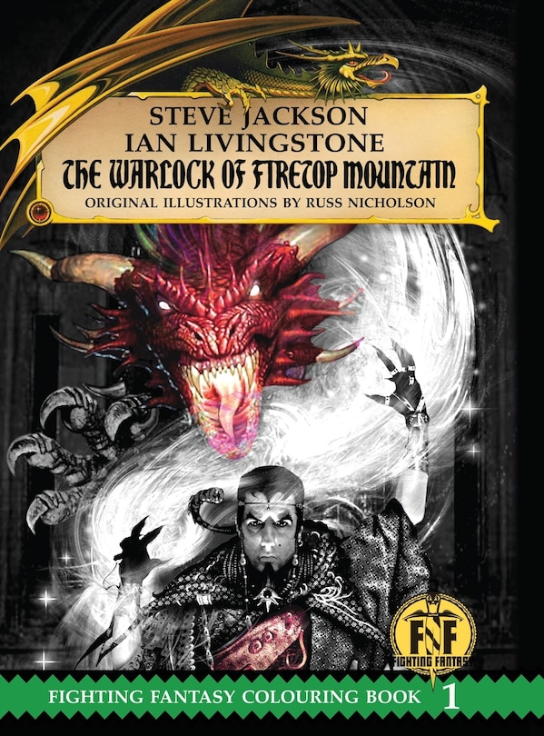 Front cover_The Warlock of Firetop Mountain Colouring Book