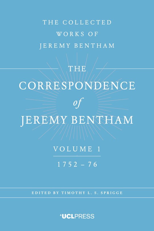 Couverture_Correspondence Of Jeremy Bentham, Volume 1