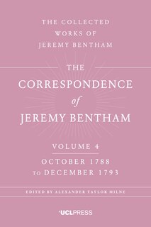 Front cover_Correspondence Of Jeremy Bentham, Volume 4