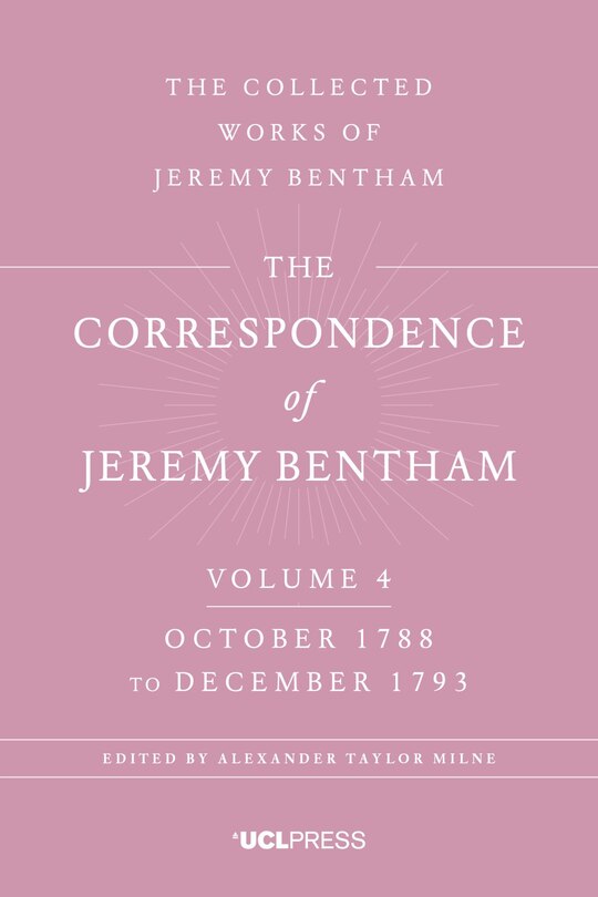 Front cover_Correspondence Of Jeremy Bentham, Volume 4