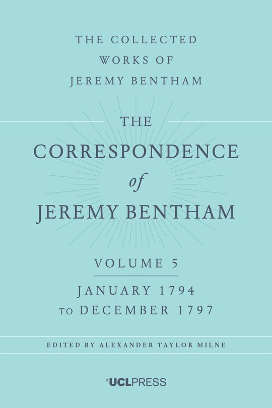 Front cover_Correspondence Of Jeremy Bentham Volume 5