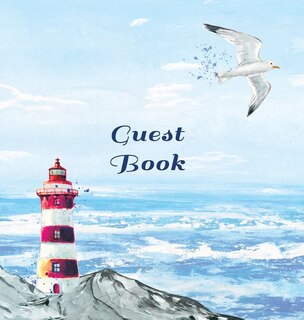 Front cover_GUEST BOOK FOR VACATION HOME, Visitors Book, Beach House Guest Book, Seaside Retreat Guest Book, Visitor Comments Book.