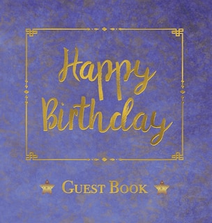 Front cover_Birthday Guest Book, HARDCOVER, Birthday Party Guest Comments Book