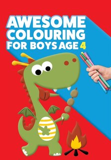 Front cover_Awesome Colouring Book For Boys Age 4