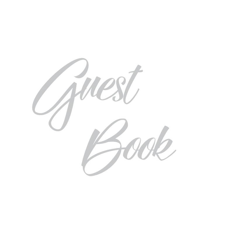 Front cover_Silver Guest Book, Weddings, Anniversary, Party's, Special Occasions, Memories, Christening, Baptism, Wake, Funeral, Visitors Book, Guests Comments, Vacation Home Guest Book, Beach House Guest Book, Comments Book and Visitor Book (Hardback)