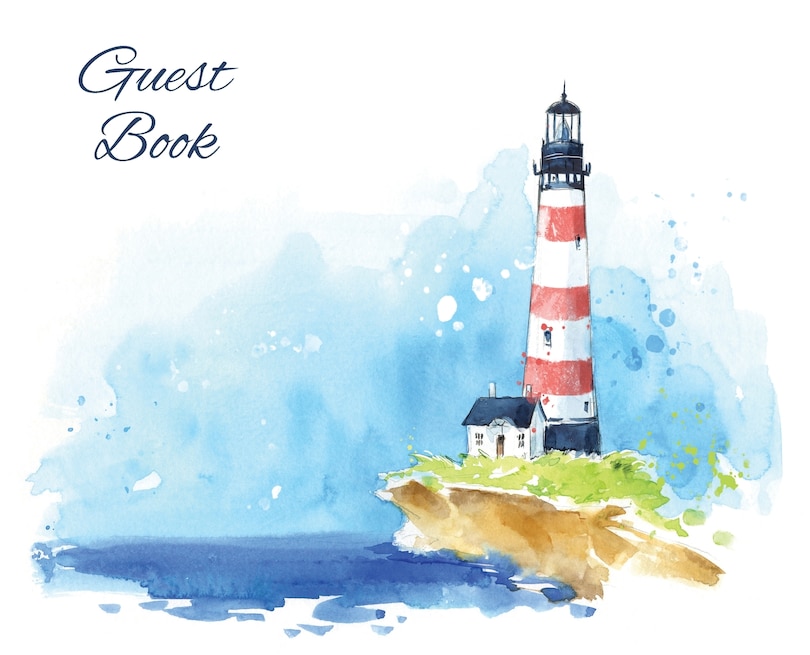 Couverture_Guest Book, Visitors Book, Guests Comments, Vacation Home Guest Book, Beach House Guest Book, Comments Book, Visitor Book, Nautical Guest Book, Holiday Home, Bed & Breakfast, Retreat Centres, Family Holiday Guest Book (Landscape Hardback)