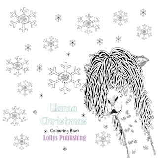 Front cover_Llama Christmas Colouring Book