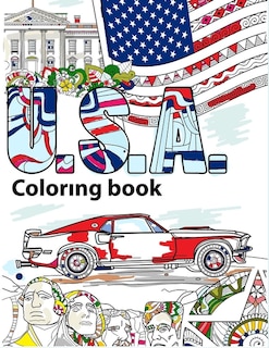 USA Coloring Book: Adult Colouring Fun, Stress Relief Relaxation and Escape