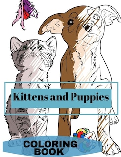 Front cover_Kittens and Puppies Colouring Book