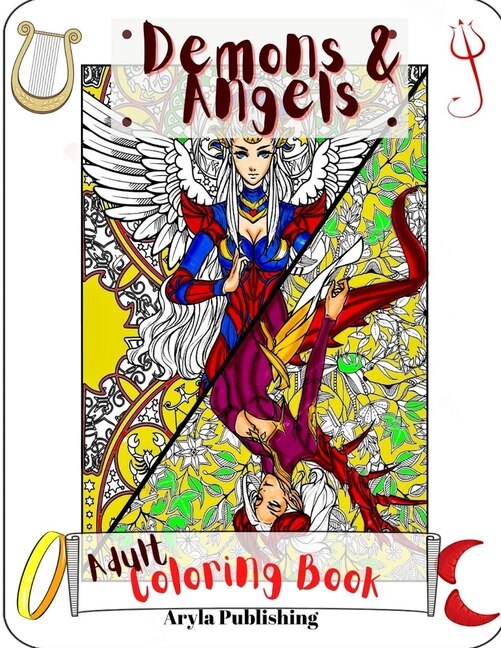 Front cover_Demons and Angels Coloring Book