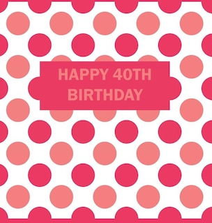 Front cover_Happy 40th Birthday Guest Book