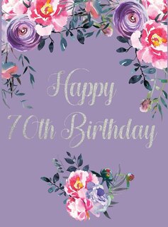 Happy 70th Birthday Guest Book (Hardcover): Happy 70th Birthday Guest book, party and birthday celebrations decor, memory book, scrapbook, 70th