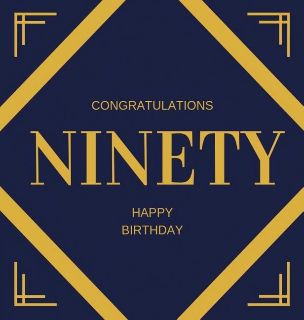 Front cover_Happy 90th Birthday Guest Book (Hardcover)