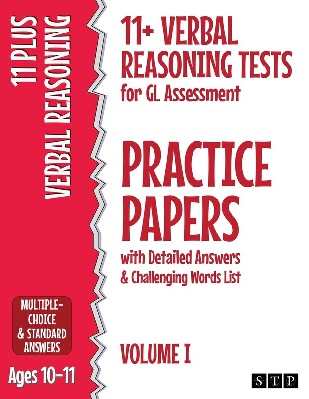 Couverture_11+ Verbal Reasoning Tests for GL Assessment Practice Papers with Detailed Answers & Challenging Words List