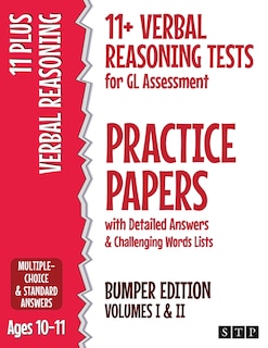 Front cover_11+ Verbal Reasoning Tests for GL Assessment Practice Papers with Detailed Answers & Challenging Words Lists Bumper Edition