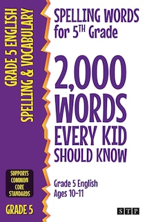 Front cover_Spelling Words for 5th Grade